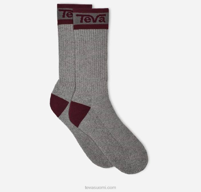 Teva kaikkien sukupuolten yliopiston miehistön sukat 42P6300 harmaa/burgundi