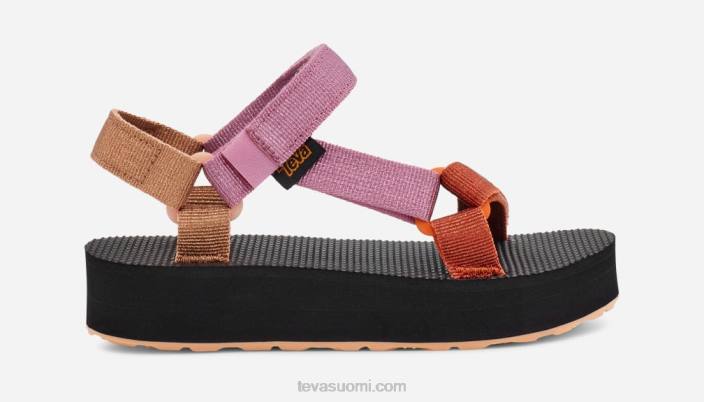 Teva Lasten keskimuotoinen universaali metalliväri 42P6158 pinkki metallinen multi