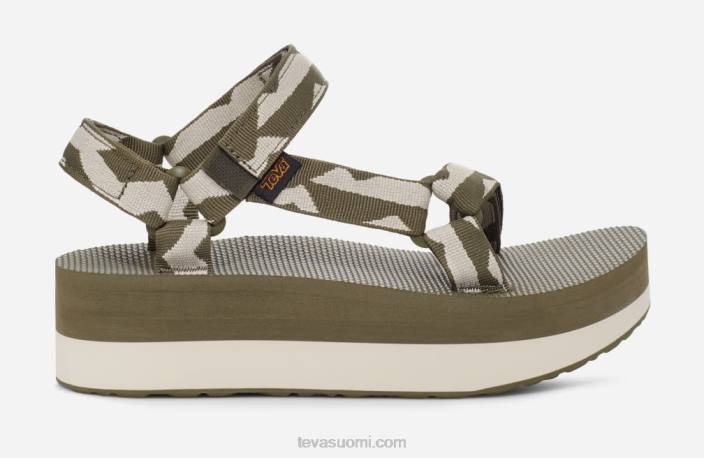 Teva naisten flatform universaali 42P650 loput poltettu oliivi