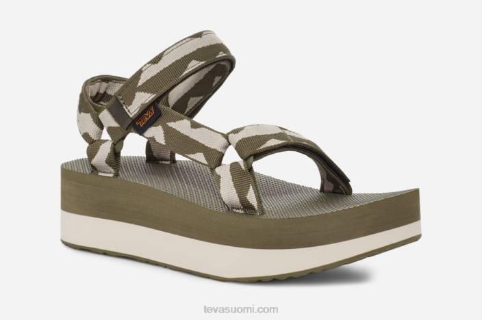 Teva naisten flatform universaali 42P650 loput poltettu oliivi