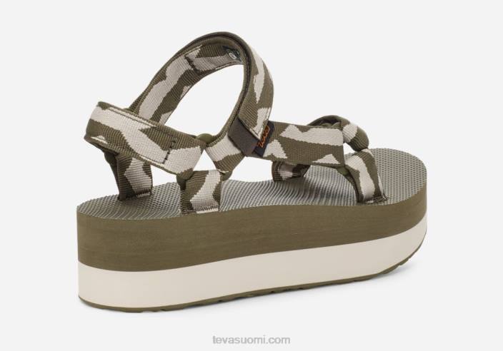 Teva naisten flatform universaali 42P650 loput poltettu oliivi