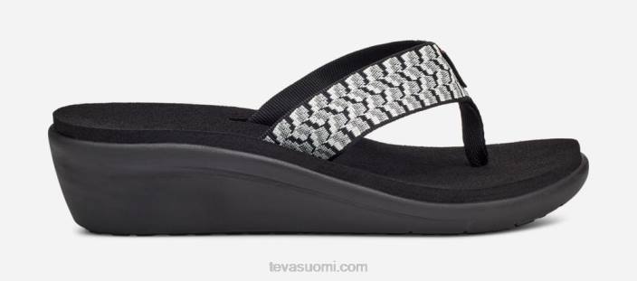 Teva naisten matkakiila 42P6381 maalaa raidat musta/valkoiseksi